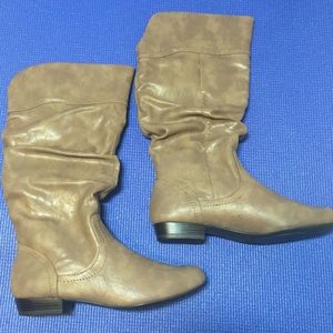NWOT Tan Brown Knee High Riding Boots